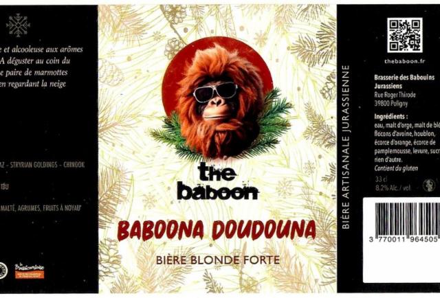 Baboona Doudouna 8.2%, Brasserie Des Babouins Jurassiens - The Baboon, France