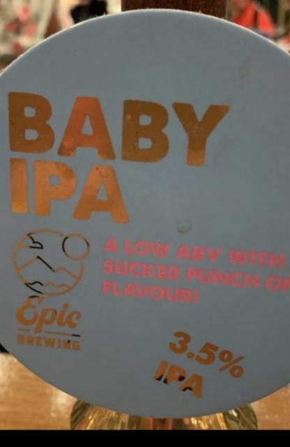 Baby IPA 3.5%, Epic Brewing UK, England