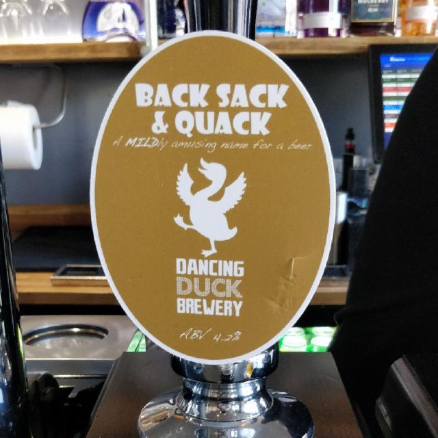 Back Sack and Quack 4.2%, Dancing Duck Beer, England