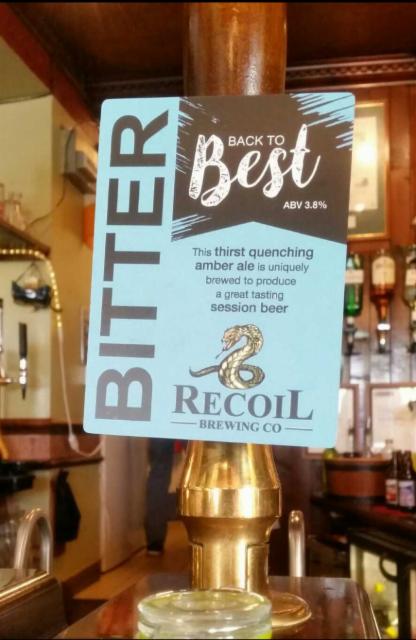 Back To Best Bitter 3.8%, Recoil Brewing Co., England