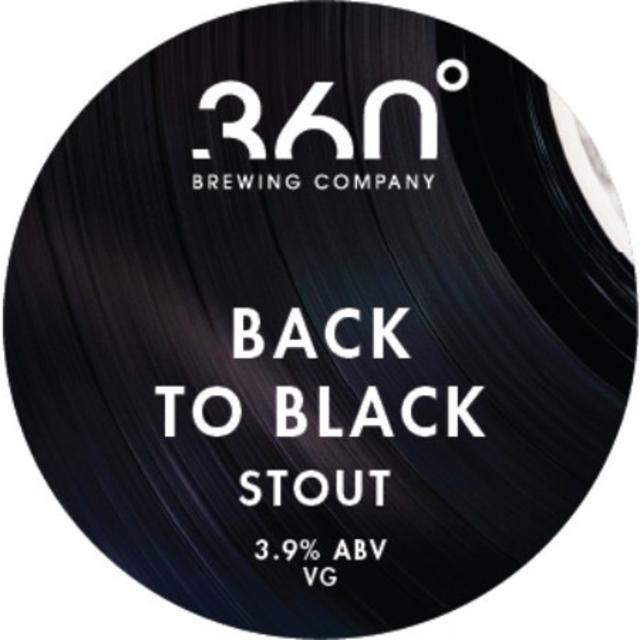 Back To Black 3.9%, 360° Brewing Company, England