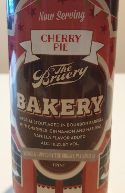 Bakery: Cherry Pie 10.2%, The Bruery, United States