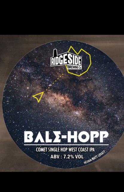 Bale-Hopp 7.2%, Ridgeside Brewery, England