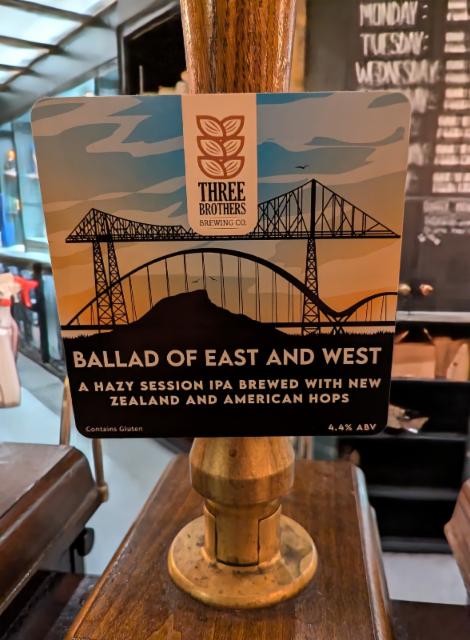 Ballad of East and West 4.4%, Three Brothers Brewing Co, England
