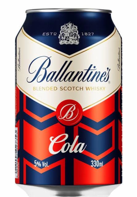 Ballantines Blended Scotch Whisky Cola 5.0%, P. Ballantine & Sons, United States