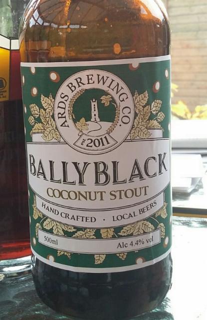 Bally Black Coconut Stout 4.4%, Ards Brewing Company, Northern Ireland