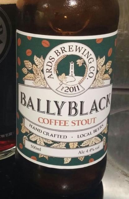 Bally Black Coffee Stout 4.4%, Ards Brewing Company, Northern Ireland