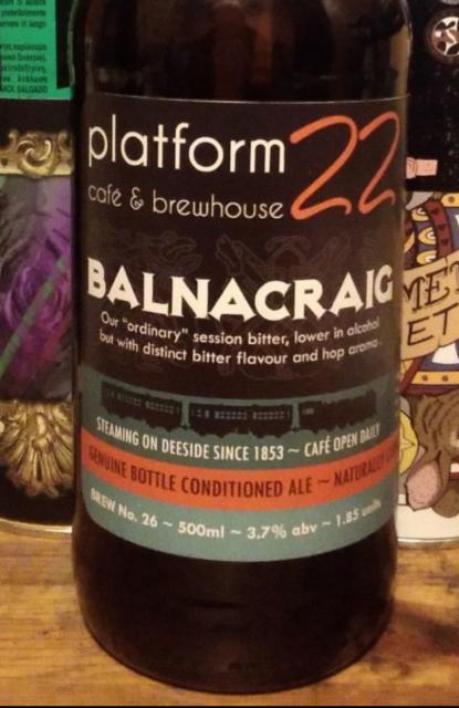 Balnacraig 3.7%, Platform 22 Cafe & Brewhouse, Scotland