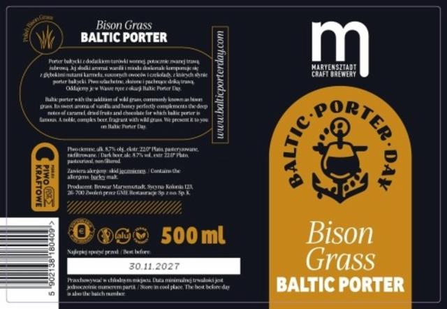 Baltic Porter Day 2026 Bison Grass, Maryensztadt