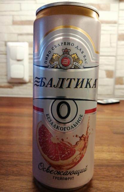 Baltika 0 Bezalkogolnoe Greipfrut / Балтика 0 Безалкогольное Грейпфрут 0.5%, Baltika Brewery / Пивоваренная компания Балтика, Russia