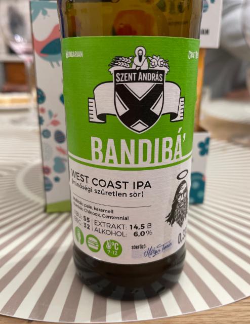 Bandibá West Coast IPA 6.0%, Szent András Sörfőzde, Hungary