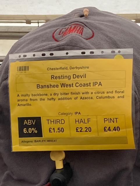 Banshee west coast IPA 6.0%, Resting Devil, England
