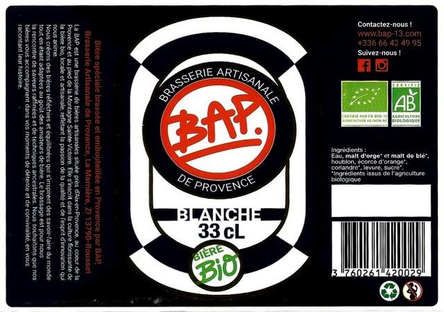 BAP Blanche 5.6%, BAP - Brasserie Artisanale De Provence, France