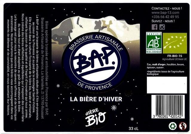 BAP D'Hiver 6.0%, BAP - Brasserie Artisanale De Provence, France