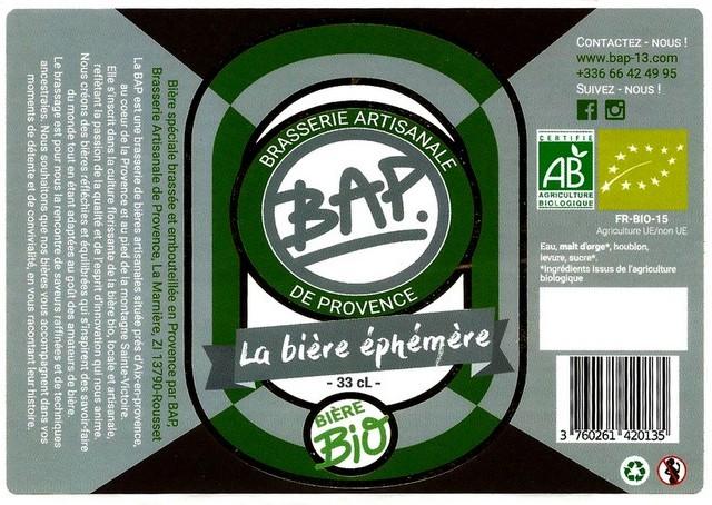 BAP Éphémère 5.6%, BAP - Brasserie Artisanale De Provence, France