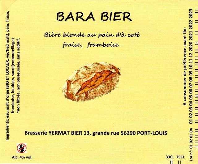 Bara Bier 4.0%, Brasserie Yermat Bier, France