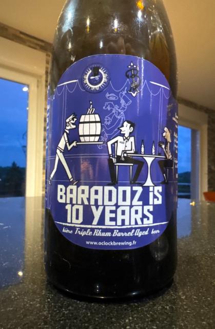 Baradoz is 10 years 9.5%, O'Clock Brewing, France