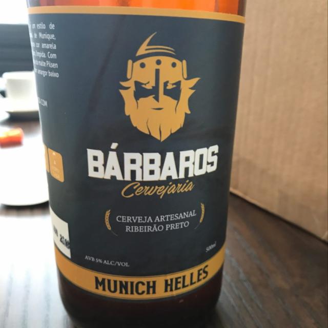 Barbaros Munich Helles 5.0%, Cervejaria Bárbaros, Brazil