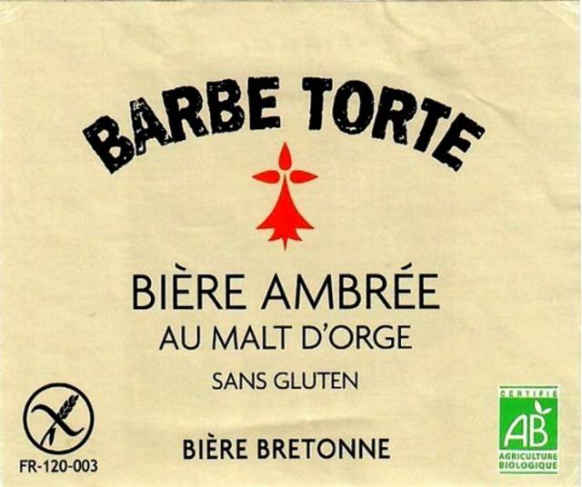 Barbe Torte Ambrée Sans Gluten 5.4%, SAS Brasserie De Bretagne (B2B), France