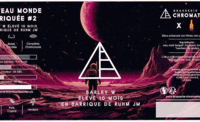 Barley W Élevé 10 Mois En Barrique De Rhum JM 11.4%, Brasserie Chromatique, France