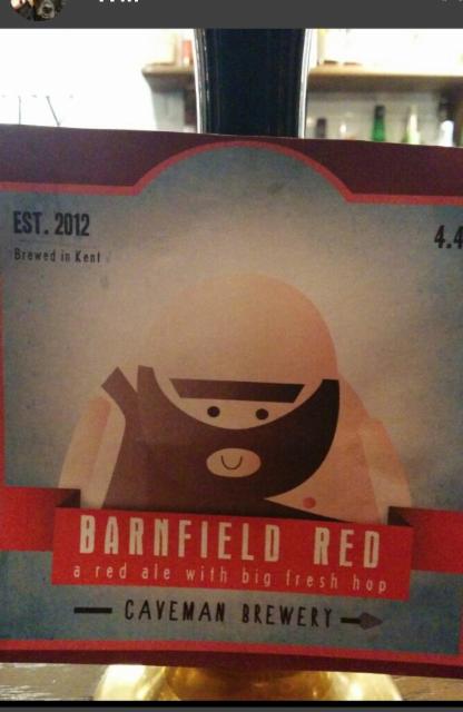 Barnfield Red 4.4%, Caveman Brewery, England