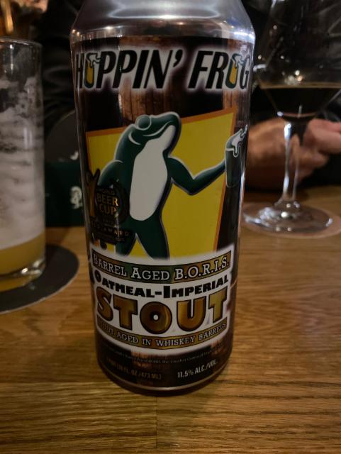 Barrel Aged B.O.R.I.S Oatmeal-Imperial 11.5%, Hoppin' Frog Brewery, United States