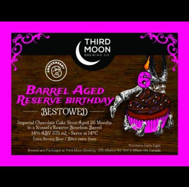 Barrel Aged Bestowed - Birthday Reserve 14.0%, Third Moon Brewing Company, Canada
