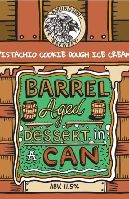 Barrel Aged Dessert In A Can - Pistachio Cookie Dough Ice Cream 11.5%, Amundsen Bryggeri, Norway