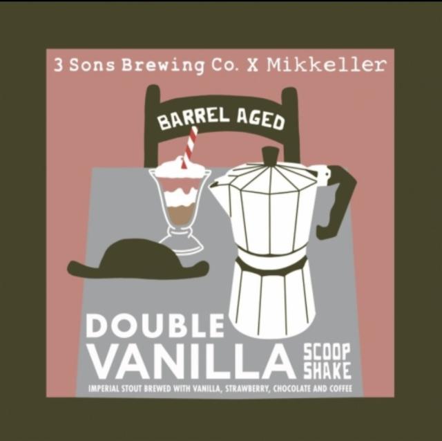 Barrel Aged Double Vanilla Scoop Shake 14.9%, 3 Sons Brewing Company, United States