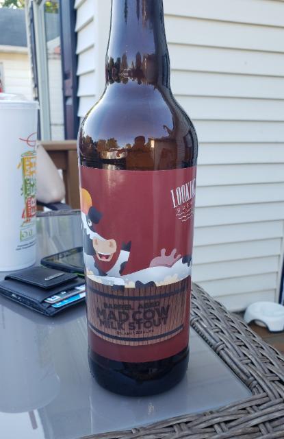 Barrel Aged Mad Cow Milk Stout 9.0%, Looking Glass Brewing Company, United States