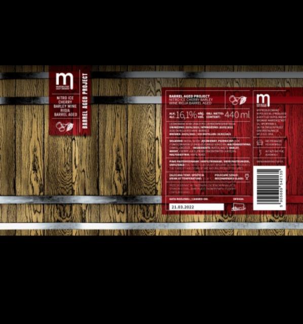Barrel Aged Project - Nitro Ice Cherry Barley Wine Rioja Barrel Aged 16.1%, Browar Maryensztadt, Poland