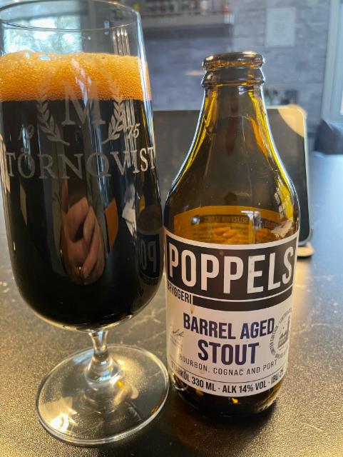 Barrel Aged Stout (Bourbon,Cognac and Port) 14.0%, Poppels Bryggeri, Sweden