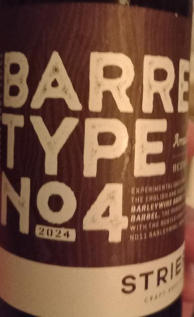 Barrel Type No4 2024 10.9%, Strieper Craft Beer Company, Netherlands