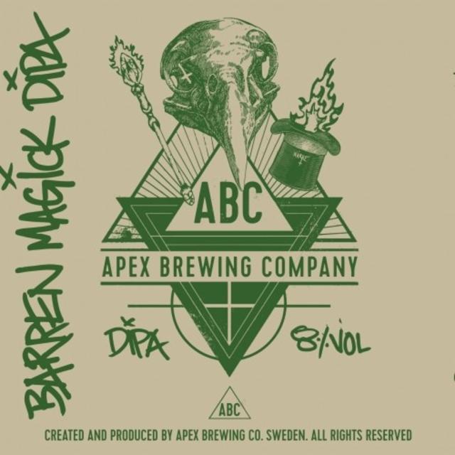 Barren Magick DIPA 8.0%, Apex Brewing Company, Sweden