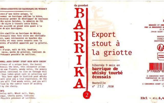 Barrika - Export Stout À La Griotte 6.4%, Da Gousket [Closed], France