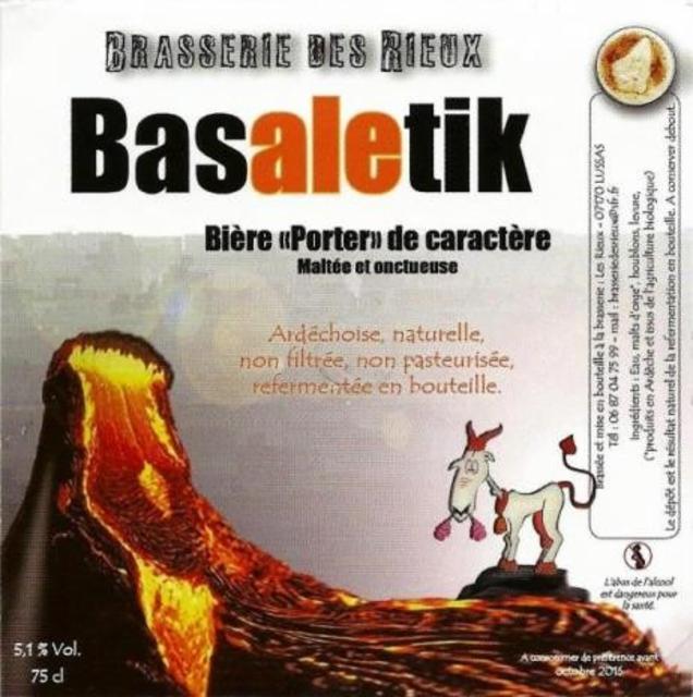 Basaletik 7.5%, Brasserie Des Rieux, France