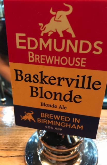 Baskerville Blonde 4.0%, Edmunds Brewhouse, England