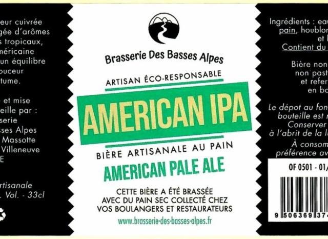 Basses Alpes American IPA 6.0%, Brasserie Des Basses Alpes, France