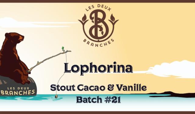 Batch #21 Lophorina 8.1%, Les Deux Branches, France