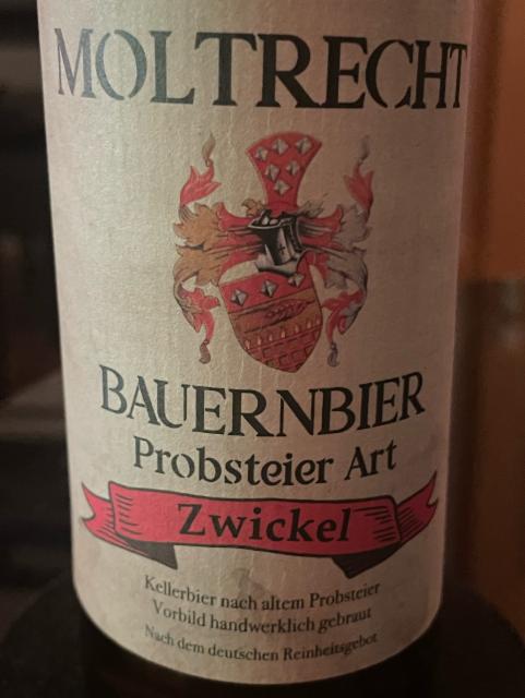 Bauernbier Probsteier Art Zwickel 5.2%, Moltrecht Bauernbier, Germany