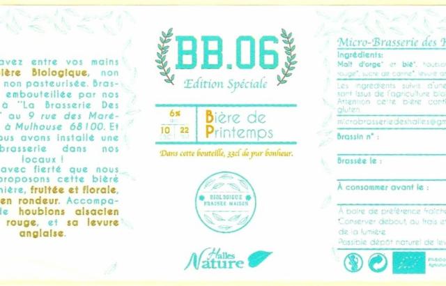 BB.06 6.0%, Microbrasserie Des Halles, France