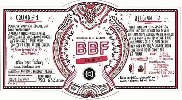 BBF Belgian IPA 6.5%, BBF - Bordeaux Beer Factory, France