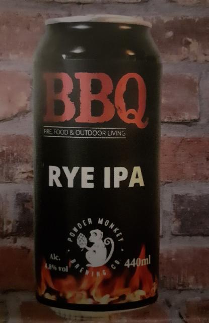 BBQ Rye IPA 4.8%, Powder Monkey Brewing Co., England