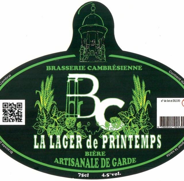 BC La Lager De Printemps 4.5%, Brasserie Cambrésienne, France