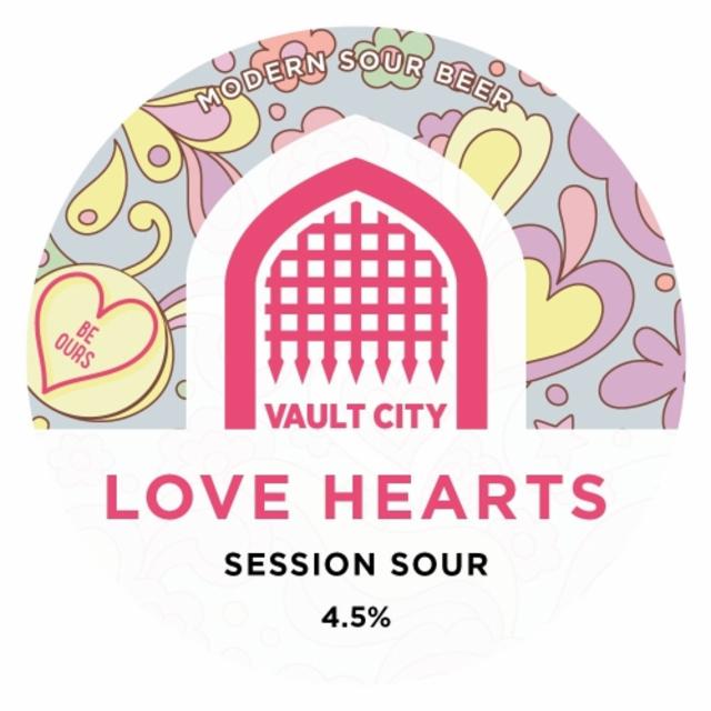 Love Hearts Session Sour 4.5%, Vault City Brewing, Scotland