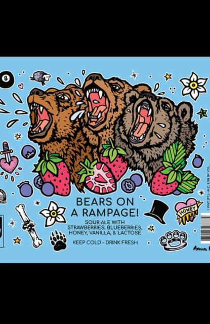 Bears on a Rampage! 5.5%, Hidden Springs Ale Works, United States