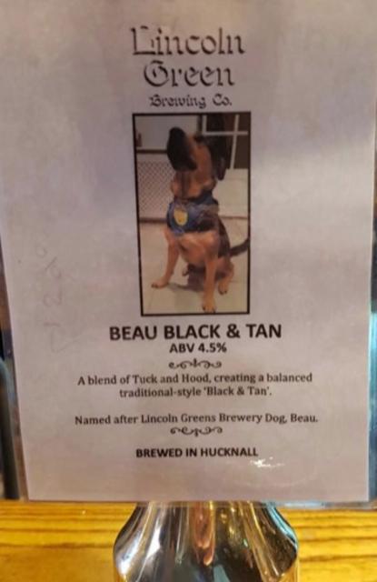Beau Black & Tan 4.5%, Lincoln Green Brewing, England