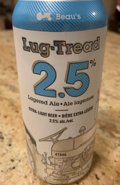 Beau's Lug-Tread 2.5%, Beau's All Natural Brewing Company, Canada
