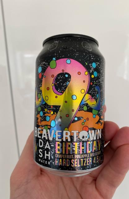 Beavertown X Dash: 9th Birthday Hard Seltzer 4.5%, Beavertown Brewery, England
