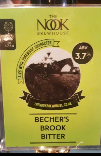 Becher's Brook Bitter 3.7%, The Nook Brewhouse, England